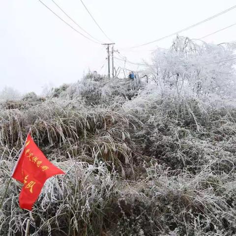 ［贵定供电局］党旗飘扬，牢记使命，在冰雪中砥砺前行！