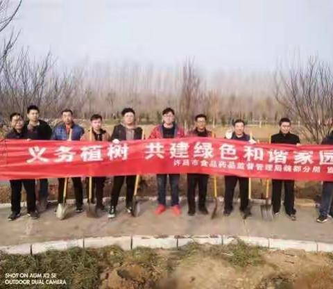 市食药监局魏都分局积极参加义务植树 活动