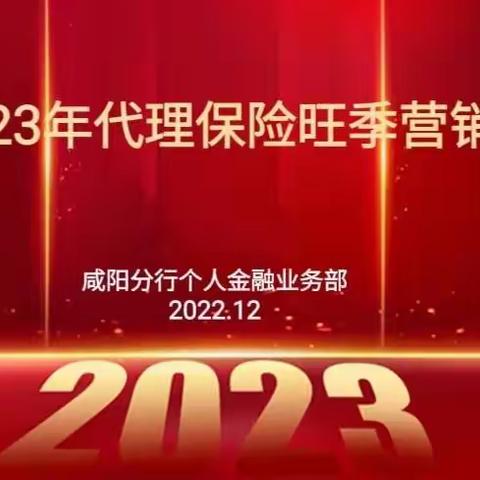 咸阳分行召开2022-2023年代理保险旺季营销启动会