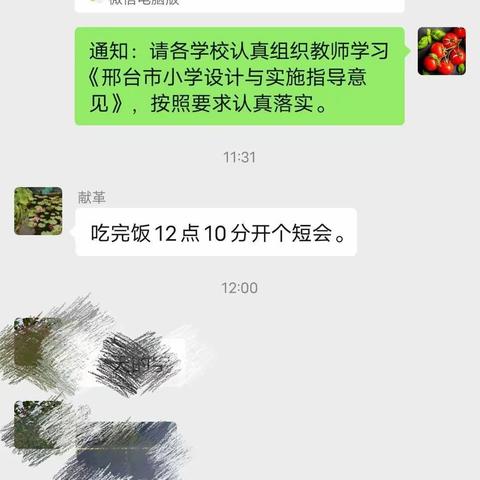 赵麻村小学学习《邢台市小学作业设计与实施指导意见》专题会议